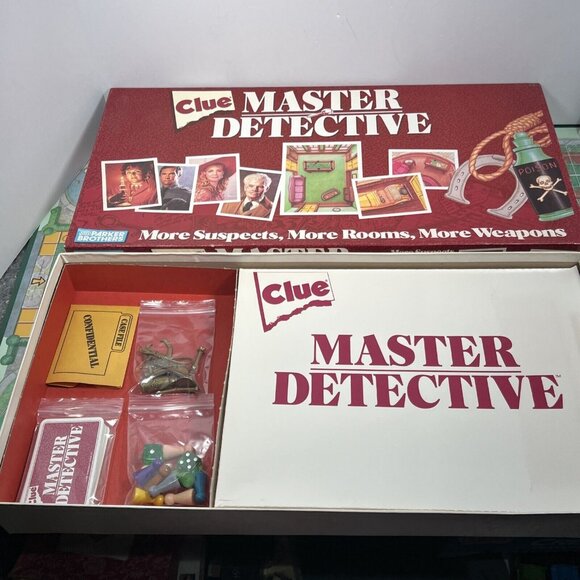 CLUE Master Detective Parker Brothers Original 1988 Complete Brass Tone Weapons - Picture 8 of 16